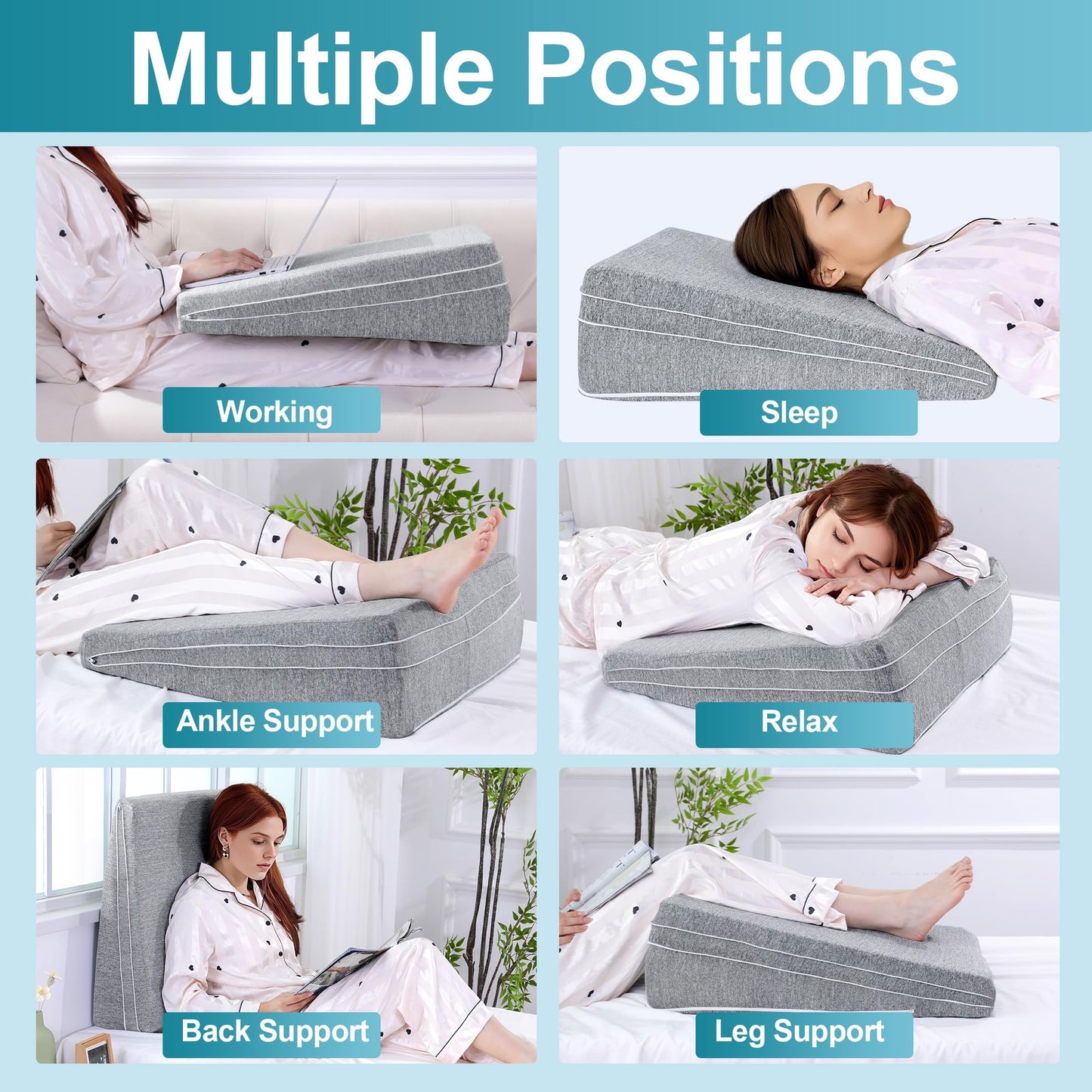 Hombys Health Adjustable Bed Wedge Pillow