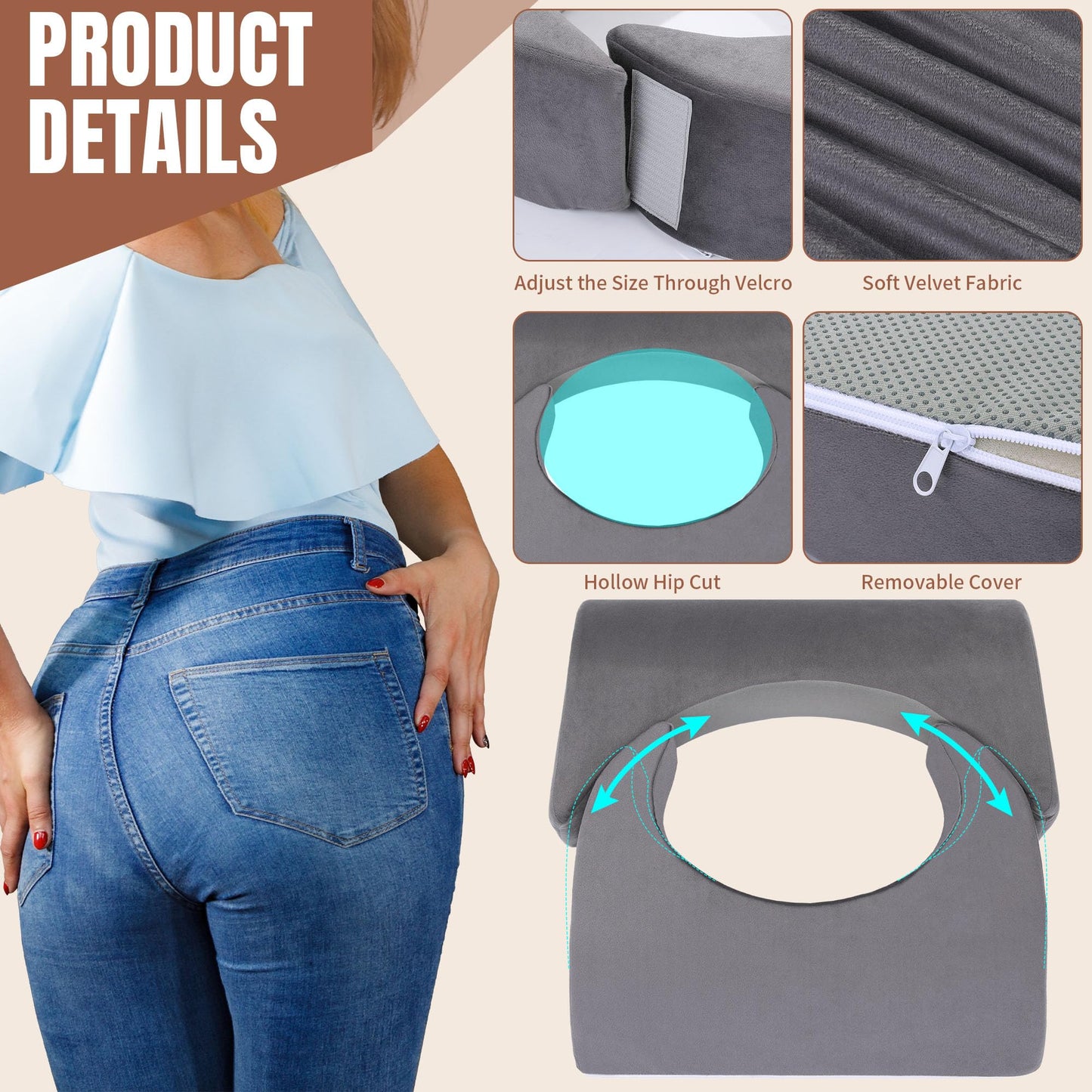 HOMBYS Health Adjustable BBL Pillow