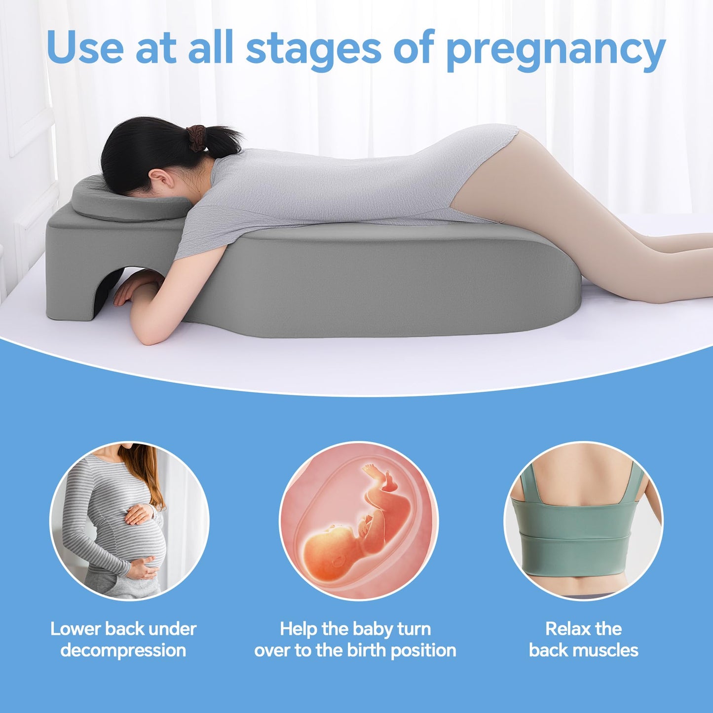 Hombys Health Memory Foam Pregnancy Massage Pillow – For Moms‑to‑Be in Any Trimester