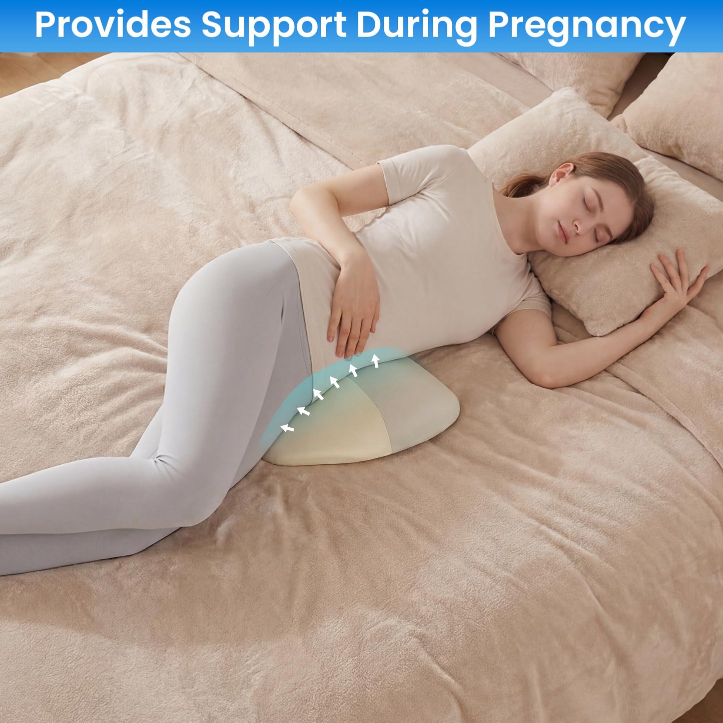 Hombys Health Memory Foam Lumbar Pillow for Bed