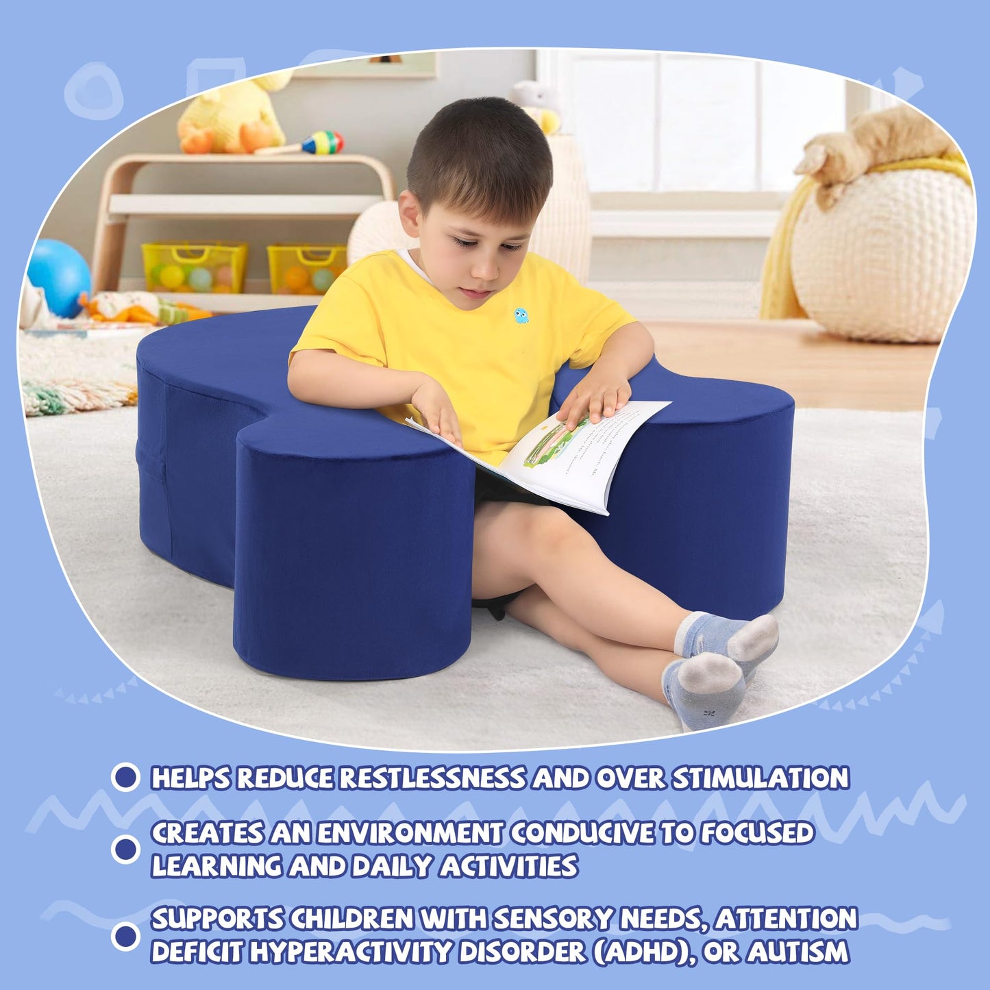 Hombys Health Soft Squeeze Sensory Seat for Kids