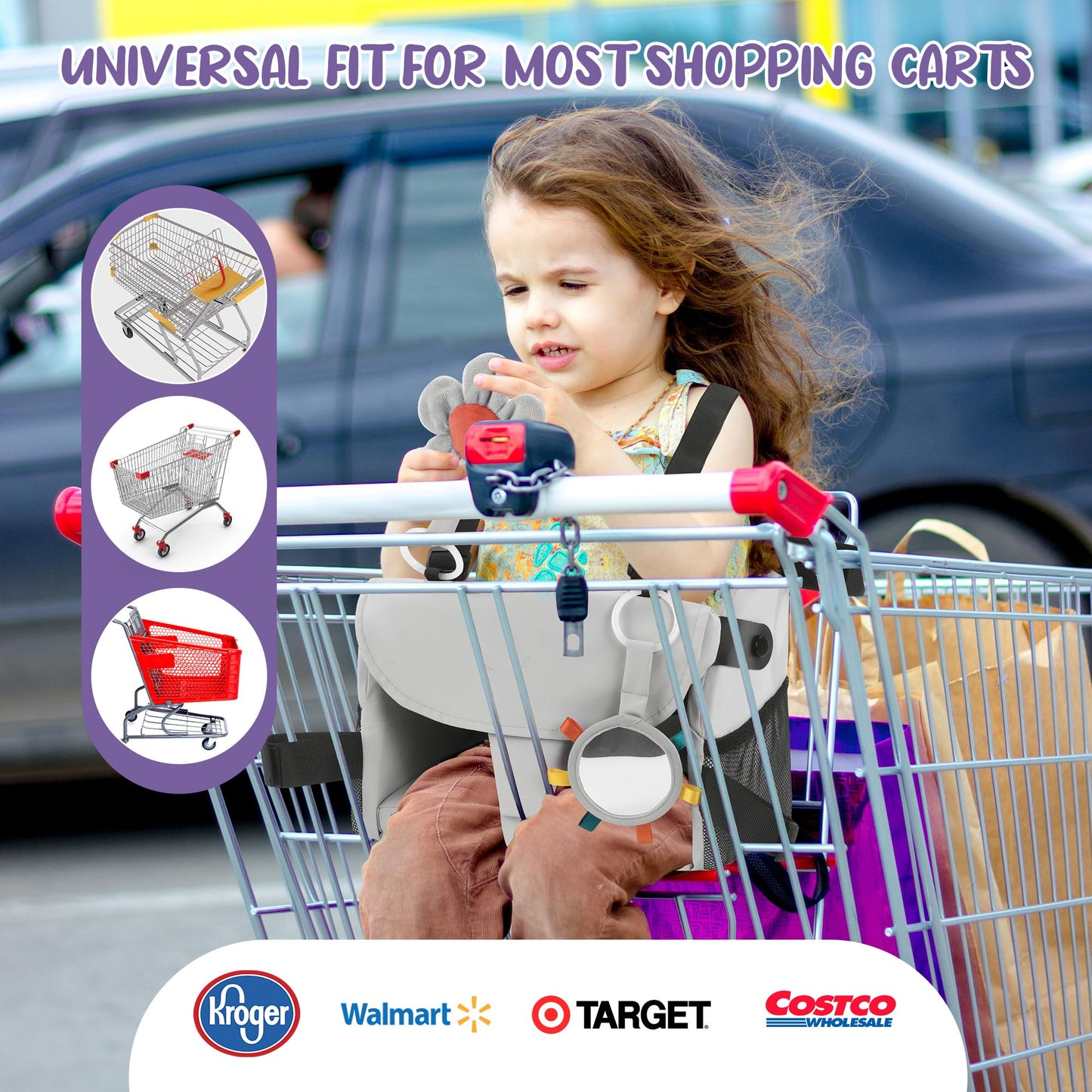 Hombys Health Shopping Cart Cover for Baby with Sensory Toys