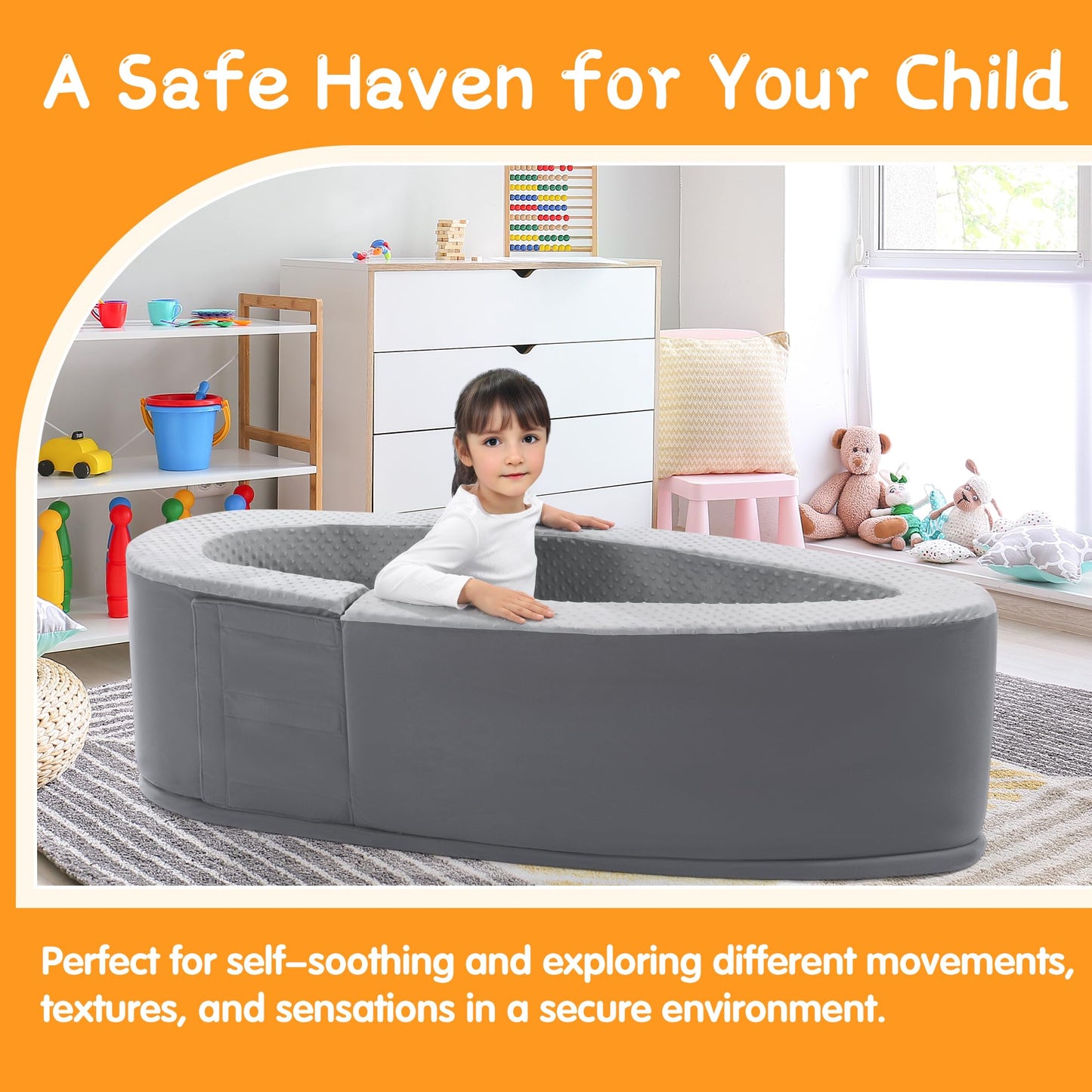 Hombys Health Large Sensory Peapod Chair for Kids