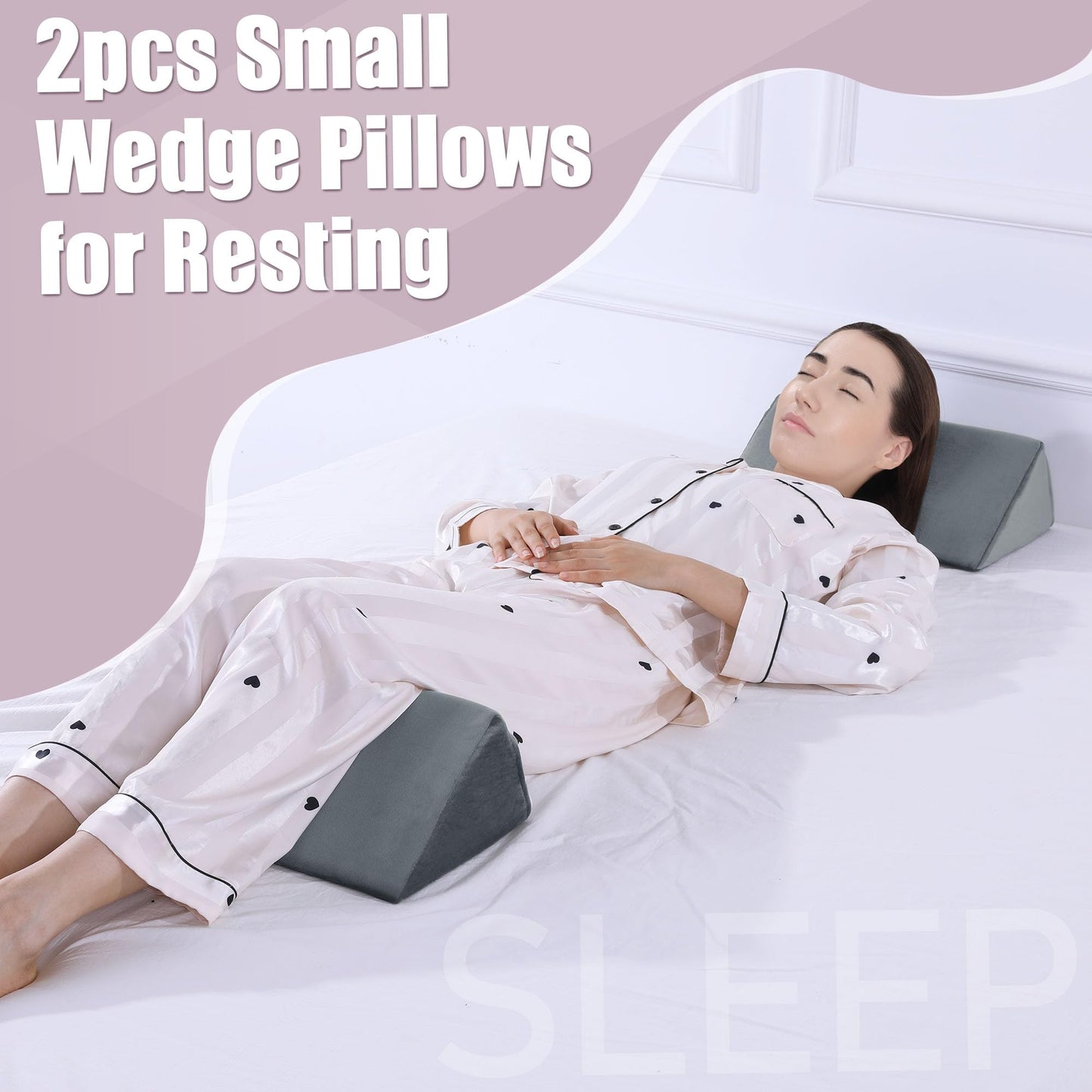Hombys Health 2-Piece Small Wedge Pillow Set