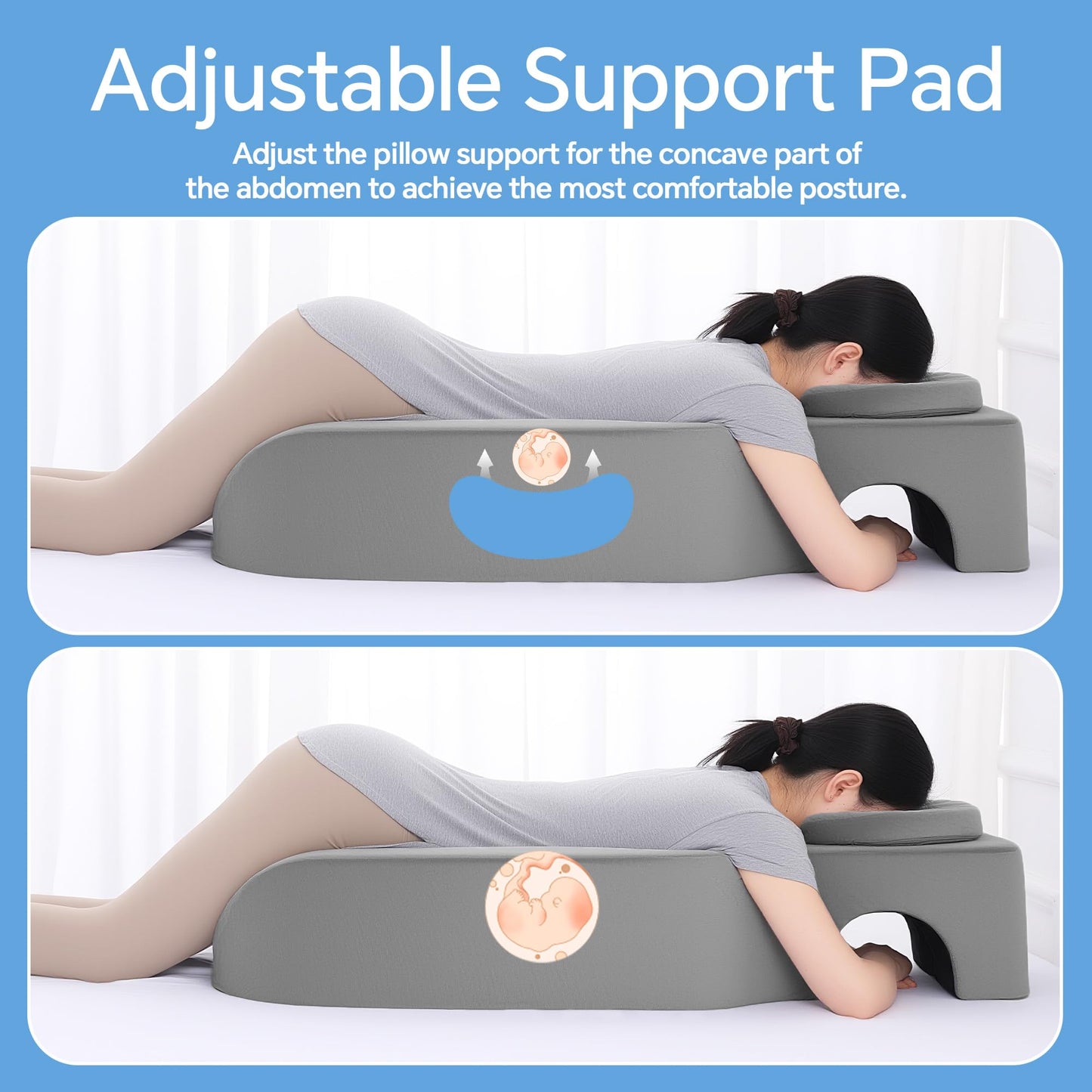Hombys Health Memory Foam Pregnancy Massage Pillow – For Moms‑to‑Be in Any Trimester