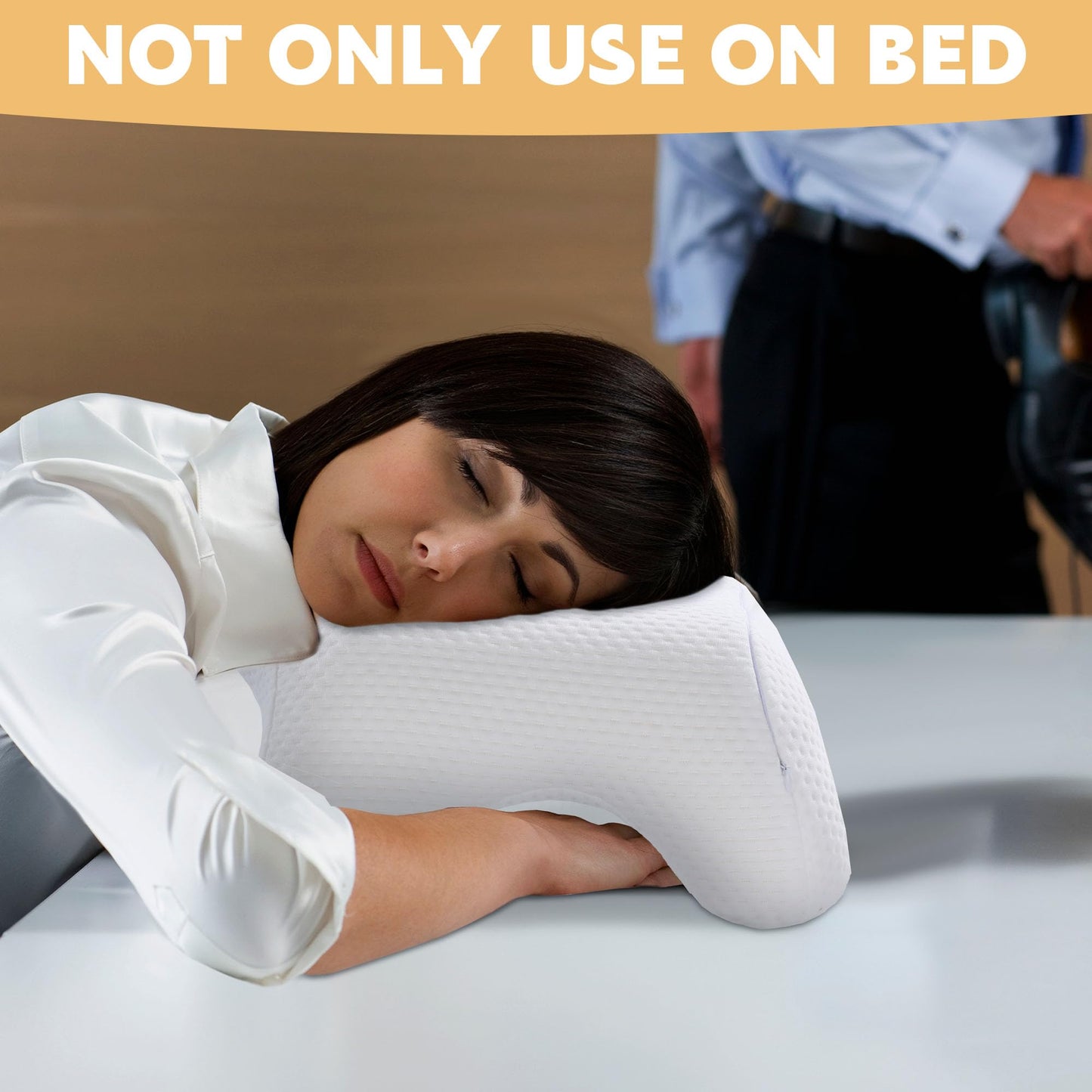 Hombys Health Ergonomic Air Layer Memory Foam Face & Neck Pillow