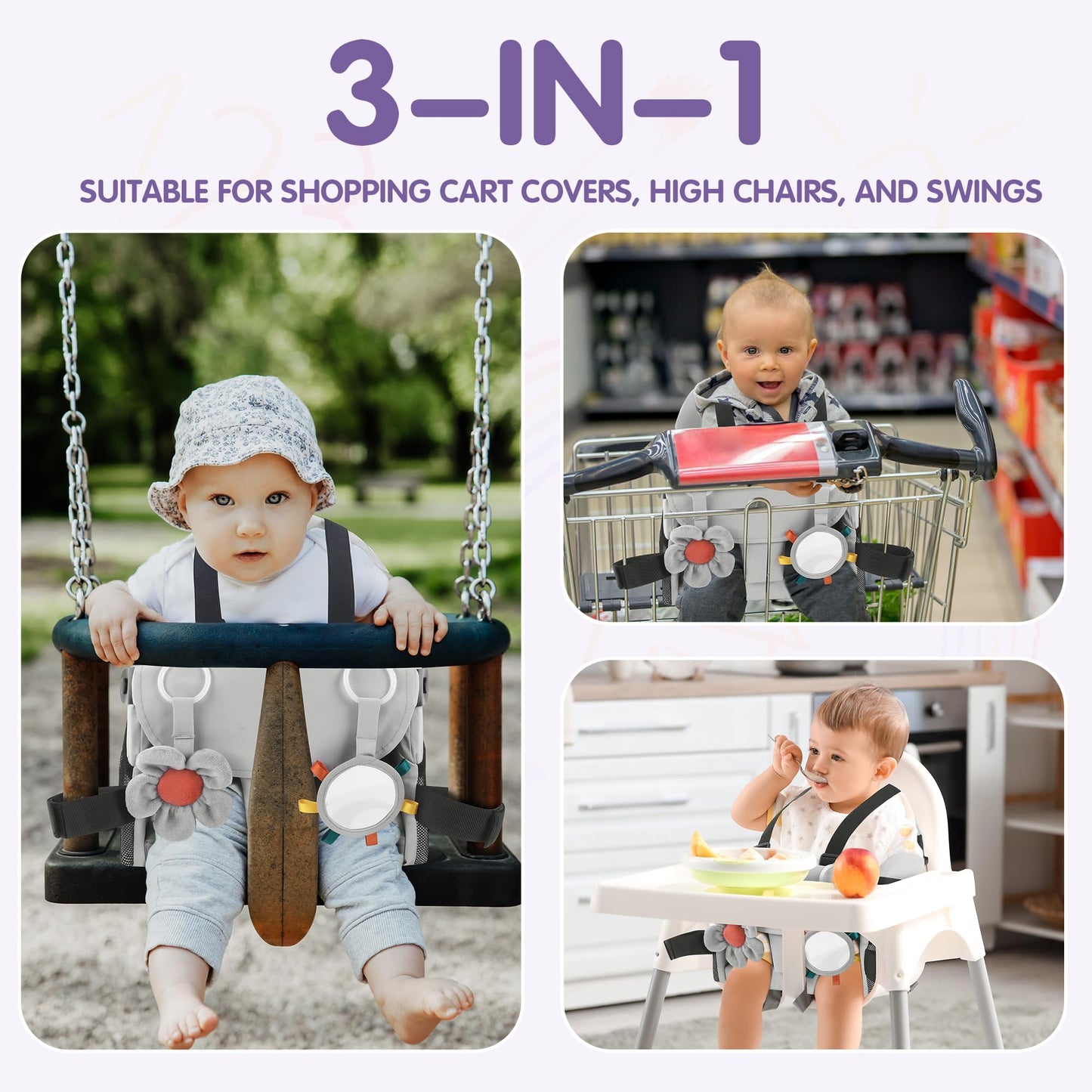 Hombys Health Shopping Cart Cover for Baby with Sensory Toys