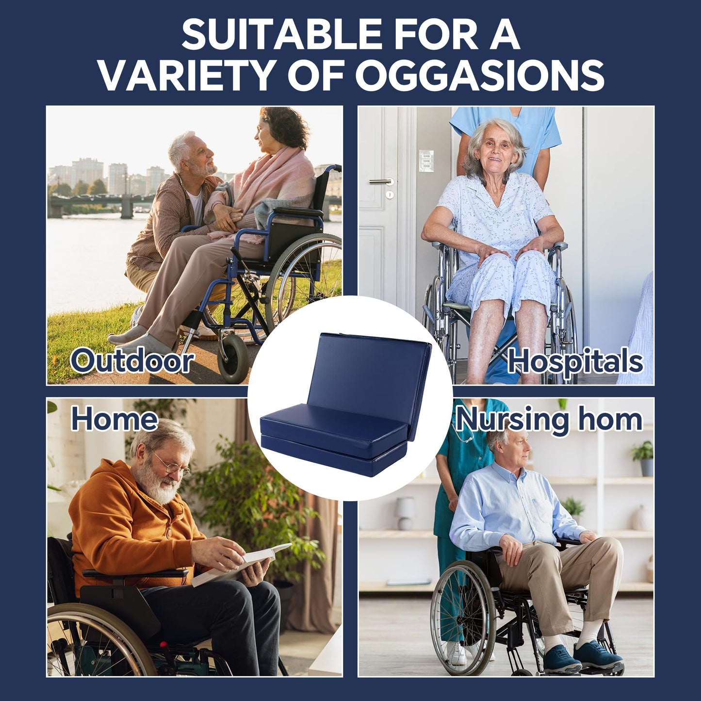 Hombys Health Adjustable Height Wheelchair Footrest