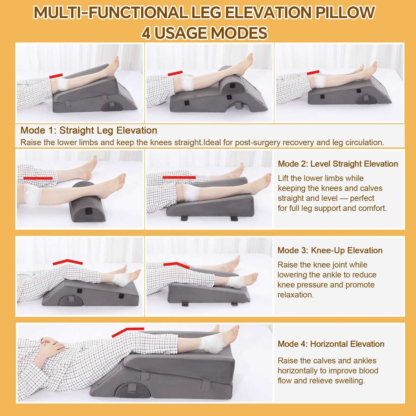 Hombys Health Leg Elevation Pillow for After Surgery