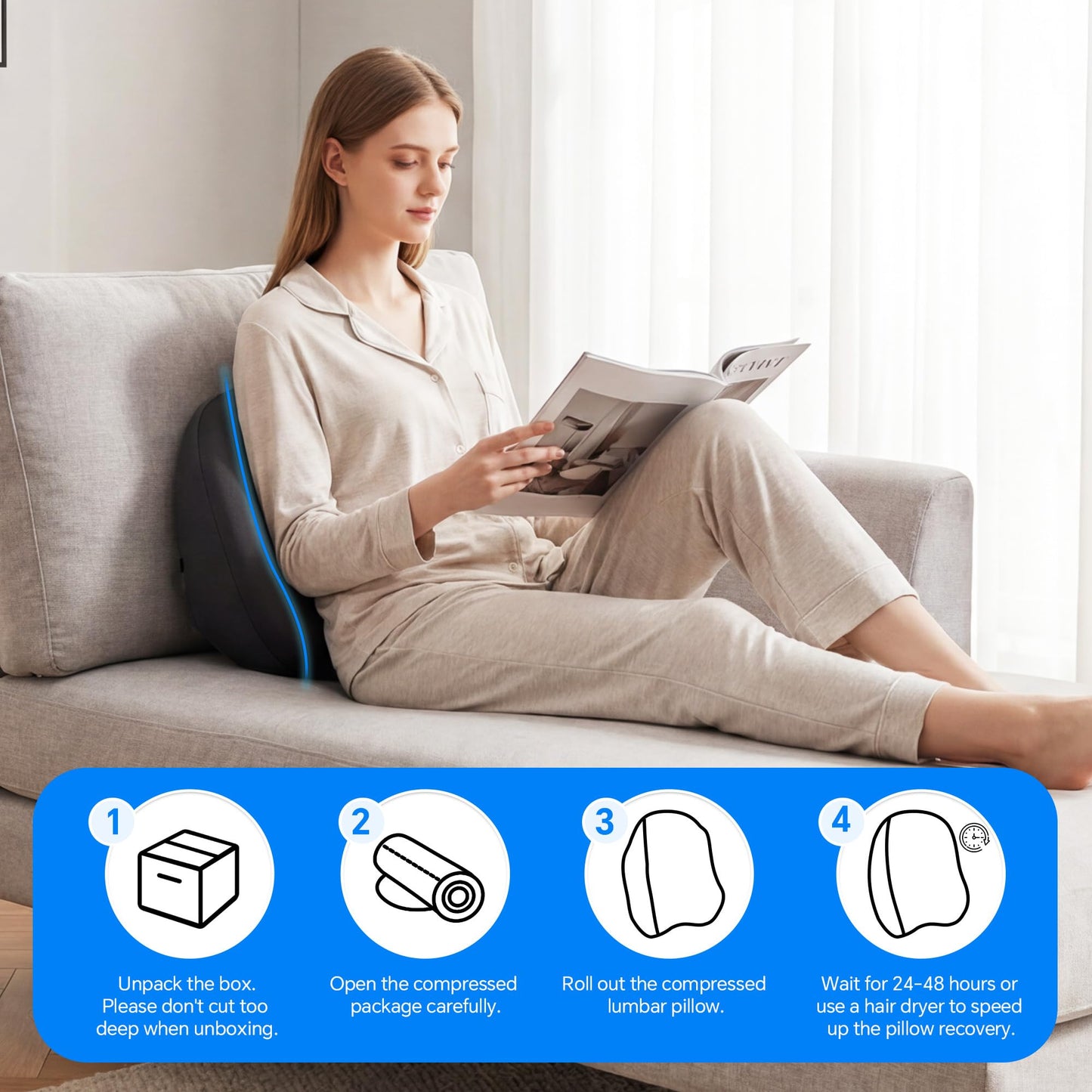 Walker Seat Cushion - 3.7" Gel Memory Foam Rollator Cushion with Non-Slip Secure Fit, Easy Clean Cover
