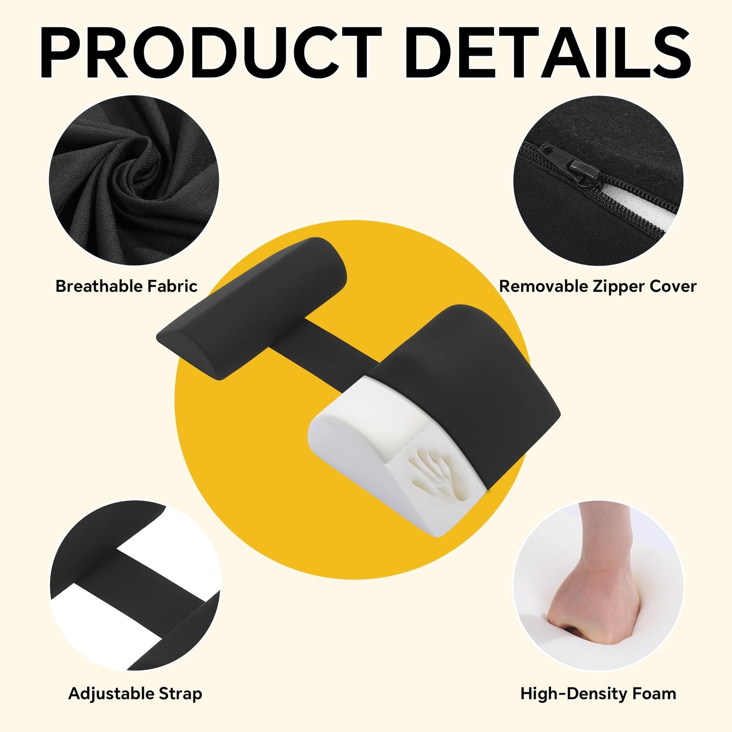 Hombys Health Adjustable BBL Pillow Set – For Brazilian Butt Lift Recovery – Customizable Fit with Strap, Zero Pressure on Hips During Sleep